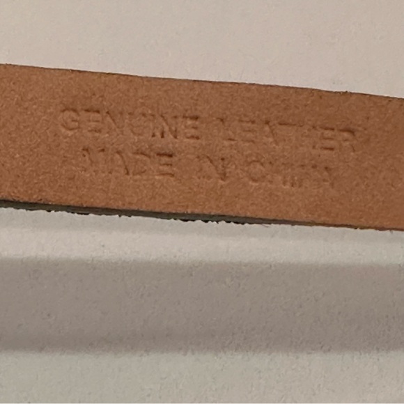 J. Crew Gray Suede Leather Sparkle Belt Womens S Studded Y2K 90s Thin Rivets - Picture 8 of 14